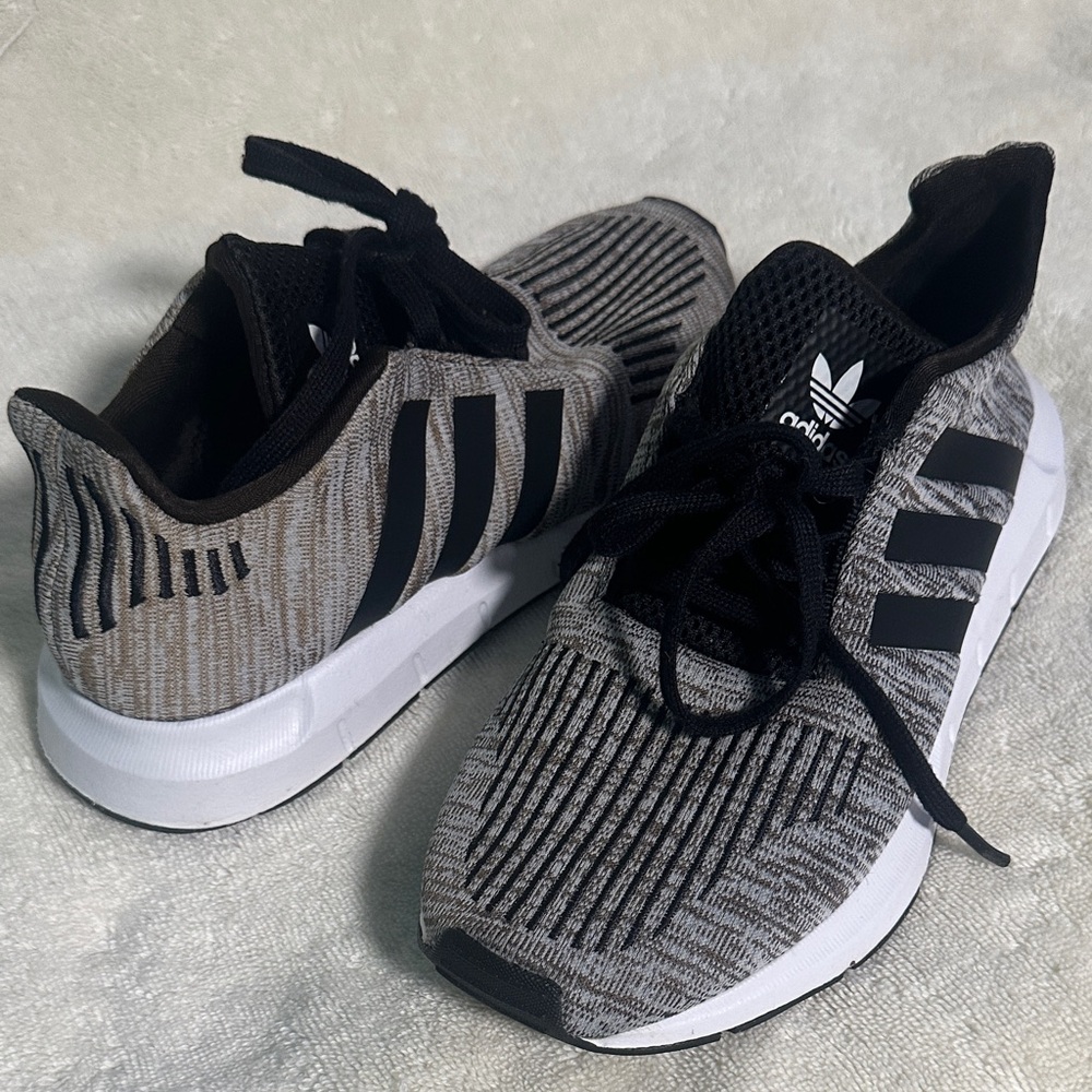 Adidas Black and White Knit Sneakers